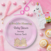 Babyparty-Doppelmädchen Pappteller (Party)