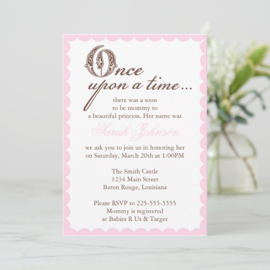 Babyparty Einladung (Stehend Vorderseite)