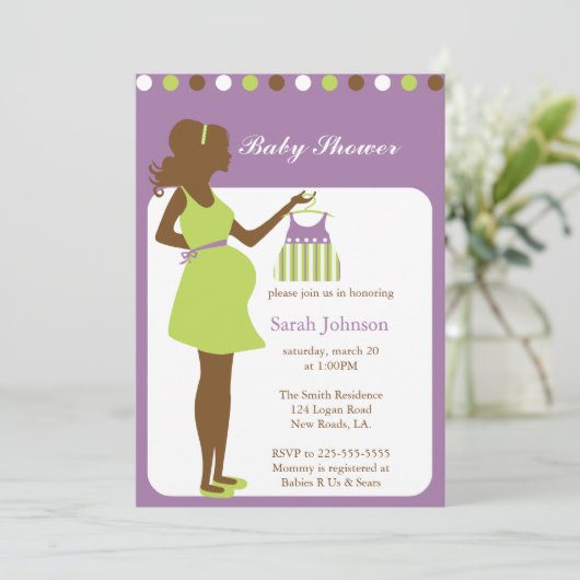 Babyparty Einladung (Stehend Vorderseite)