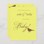 Babyparty Einladung (Vorne/Hinten)