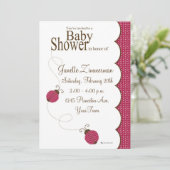 Babyparty-Einladung Damen-Bug Einladung (Stehend Vorderseite)