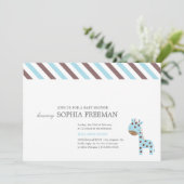 BABYPARTY-EINLADUNG DER GIRAFFEN-%PIPE% EINLADUNG (Stehend Vorderseite)