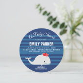 Babyparty-Einladung des Wal-| Einladung (Stehend Vorderseite)