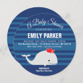 Babyparty-Einladung des Wal-| Einladung (Vorne/Hinten)