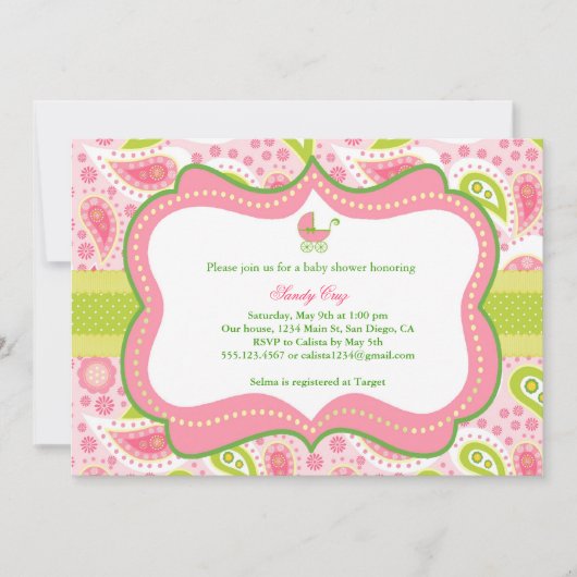 Babyparty-Einladung Einladung (Vorderseite)