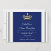 Babyparty-Einladung Prinz-Crown Einladung (Rückseite)