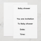 Babyparty-Einladung Save The Date (Vorne/Hinten)