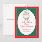 Babyparty | Einladung zu Weihnachten Postkarte (Vorne/Hinten)