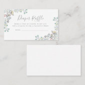 Babyparty-Einladungs-Einsatz Windelraffle-| Visitenkarte (Vorne/Hinten)