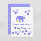 Babyparty-Einladungs-Junge Einladung (Vorne/Hinten)