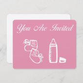 Babyparty-Einladungs-Mädchen Einladung (Vorne/Hinten)