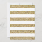 Babyparty-Einladungs-Rosa und Gold Glitte mit Einladung (Rückseite)