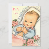 BABYPARTY Einladungsmädchen Einladung (Rückseite)