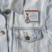 Babyparty-Elefant-Affe u. Löwe-Knopf Button (Beispiel)
