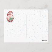 Babyparty | Frohe Weihnachten Kariert Gnome Postka Postkarte (Rückseite)