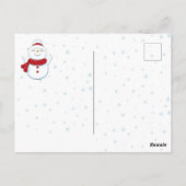Babyparty | Frohe Weihnachten Snowman Einladung Postkarte (Rückseite)