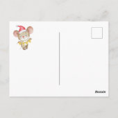 Babyparty | Frohe Weihnachtsmaus Einladung Postkarte (Rückseite)