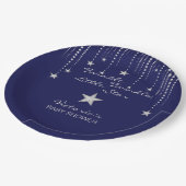 Babyparty-Funkeln-Funkeln-kleiner Stern Pappteller (Schrägansicht)