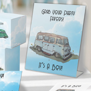 Babyparty für einen Jungen, Van Sockelschild