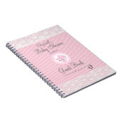 Babyparty-Gast-Buch mit rosa Schweizer Punkten Notizblock (Rechte Seite)