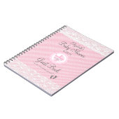 Babyparty-Gast-Buch mit rosa Schweizer Punkten Notizblock (Linke Seite)