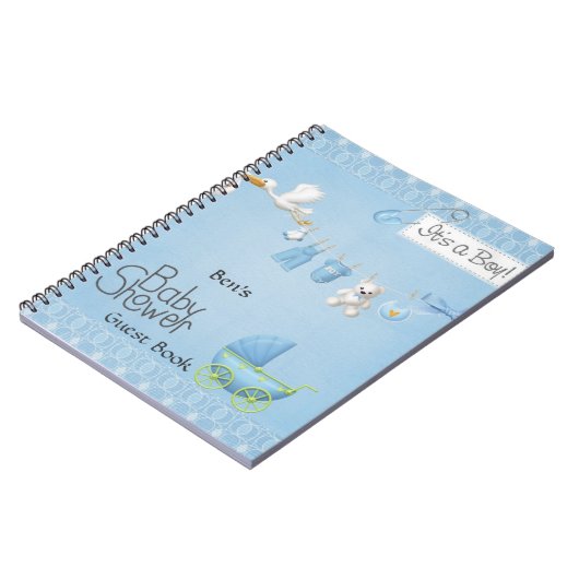 Babyparty-Gast-Buch-Spiralen-Anmerkungs-Bücher Notizblock (Linke Seite)