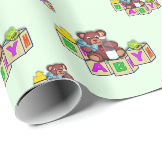 Babyparty Geschenkpapier (Rolleneckpunkt)