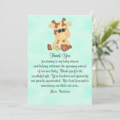 Babyparty-Geschlechts-Person-Giraffe Einladung (Stehend Vorderseite)