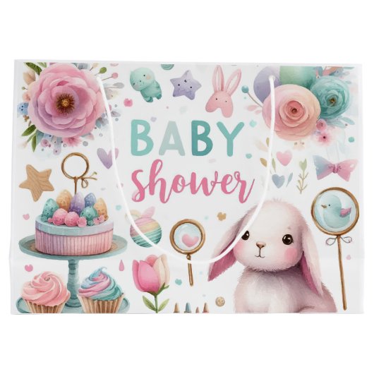Babyparty Große Geschenktüte (Rückseite)