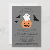 Babyparty | Halloween Lil' Boo Ghost Mitteilungskarte (Vorderseite)