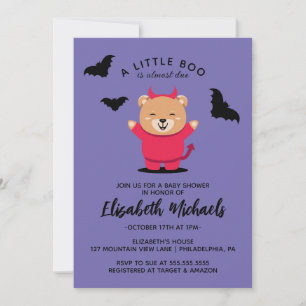 Babyparty Halloween Niedlich Lil'Bär Devil Mitteilungskarte