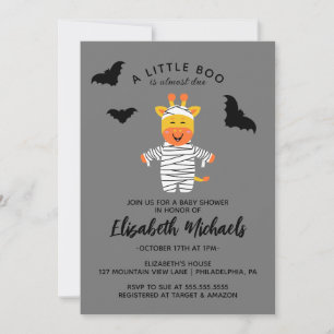 Babyparty   Halloween Niedliche Mummy Giraffe Mitteilungskarte