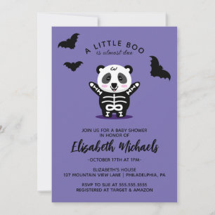 Babyparty Halloween Niedlicher Mummy-Panda-Bär Mitteilungskarte