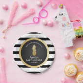 Babyparty | Imitate Ananas | Streifen Pappteller (Party)