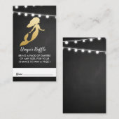 Babyparty | Imitats Gold Foil Mermaid Diaper Begleitkarte (Vorne/Hinten)