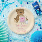 Babyparty ist es ein Mädchen-Teddybär Pappteller (Party)