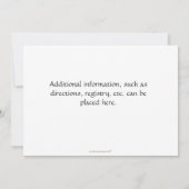 Babyparty-Jungen-Blau-Storch Einladung (Rückseite)