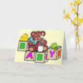 Babyparty Karte (Gelbe Blume)