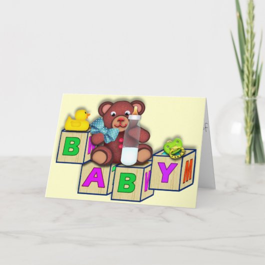 Babyparty Karte (Vorderseite)