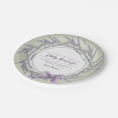 Babyparty-Kranz-Lavendel-BlumenAquarell Pappteller (Schrägansicht)