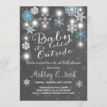 Babyparty laden Baby ein, das es kalter externer