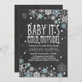 Babyparty laden Baby ein, das es kaltes Außenseite Einladung (Vorne/Hinten)