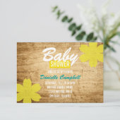 Babyparty laden | hölzerne Dusche ein Einladung (Stehend Vorderseite)