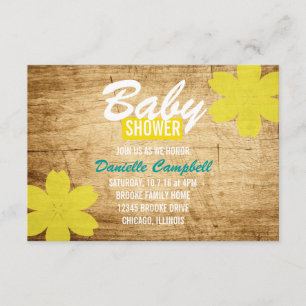 Babyparty laden   hölzerne Dusche ein Einladung