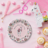 Babyparty | Llama Pink | Papierplatte Party Pappteller (Party)