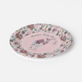 Babyparty | Llama Pink | Papierplatte Party Pappteller (Schrägansicht)