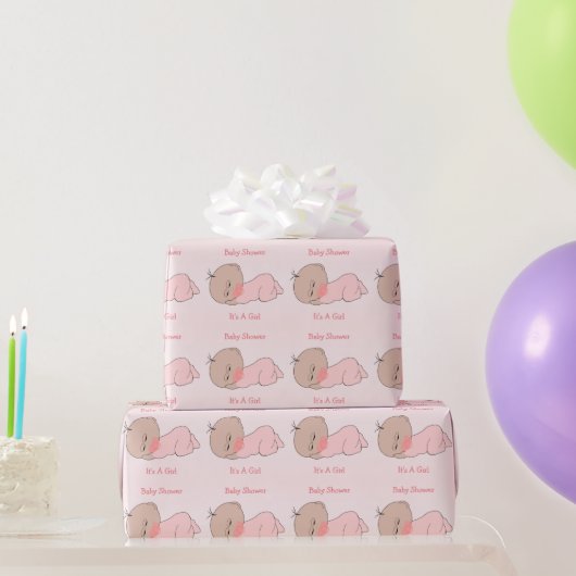 Babyparty-Mädchen-Gewohnheit Geschenkpapier (Partygeschenke)