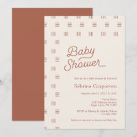 Babyparty | Minimalistische Einladung von Boho