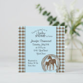 Babyparty mit Pferdeeinladungs-Schablone Einladung (Stehend Vorderseite)