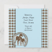 Babyparty mit Pferdeeinladungs-Schablone Einladung (Rückseite)